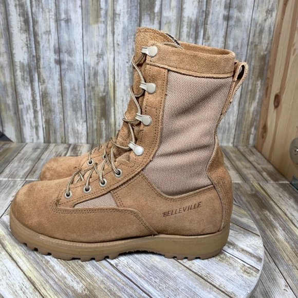 Belleville Military Combat Boots Mens 5.5 Waterproof Tan Cold Weather Vibram main image 10
